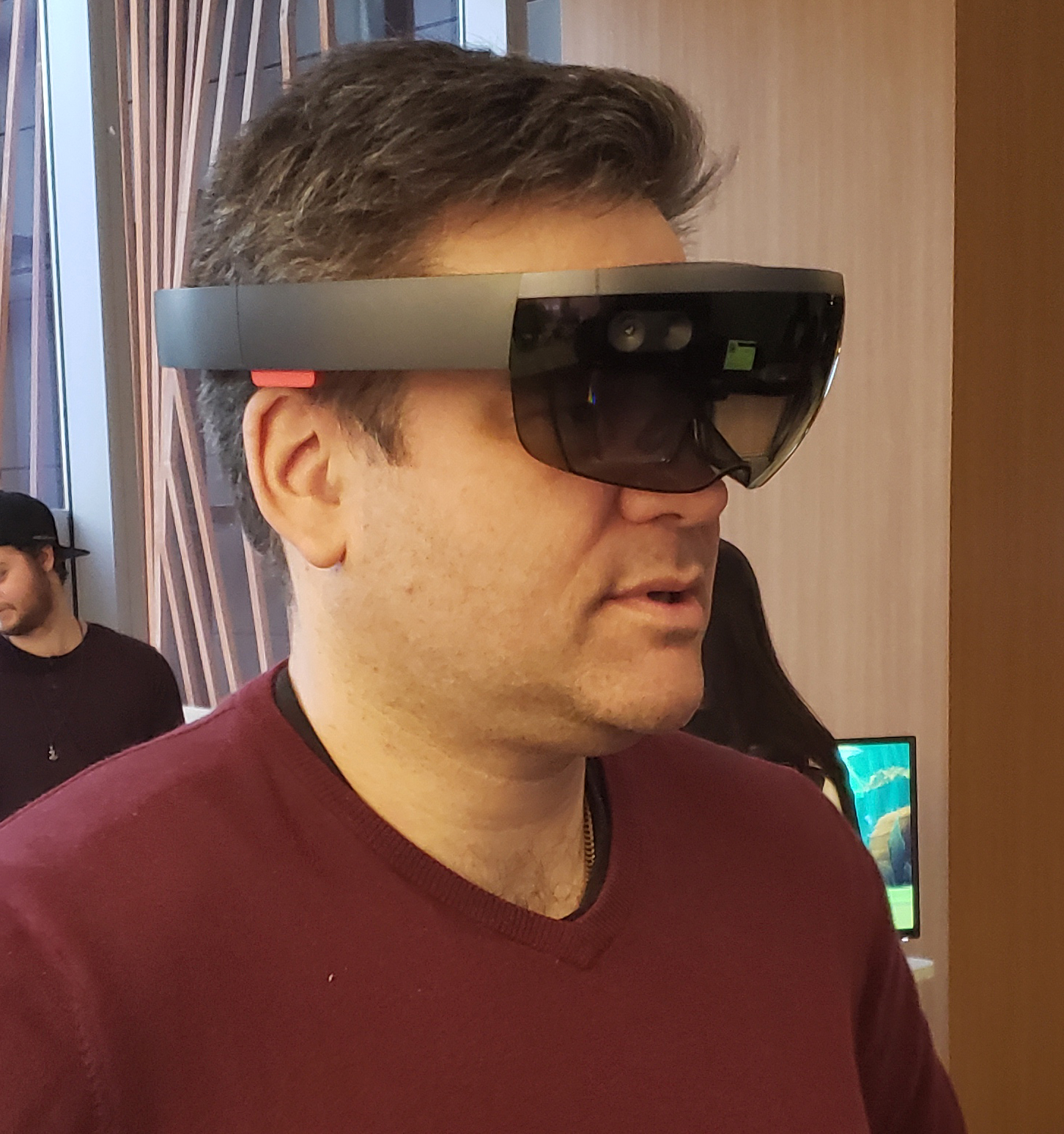 David wearing a hololens 2